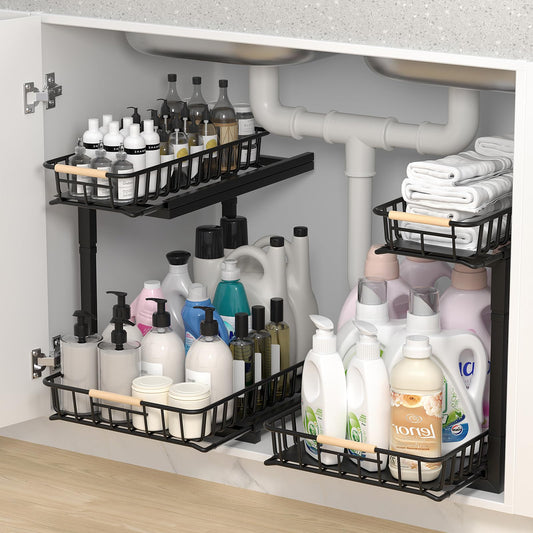 SpaceLift™ Heavy-Duty Pull-Out Under Sink Organizer (2-Pack)
