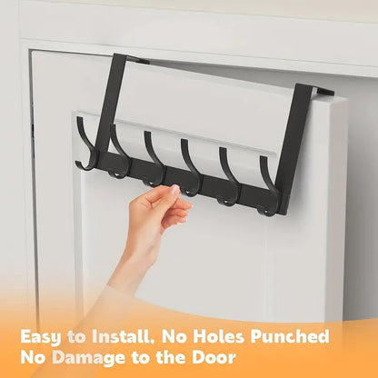 DoorNest™ Over-the-Door 6-Hook Organizer Rack
