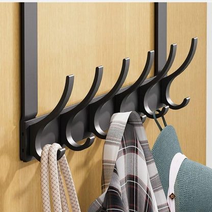 DoorNest™ Over-the-Door 6-Hook Organizer Rack
