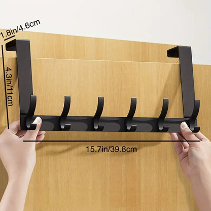 DoorNest™ Over-the-Door 6-Hook Organizer Rack