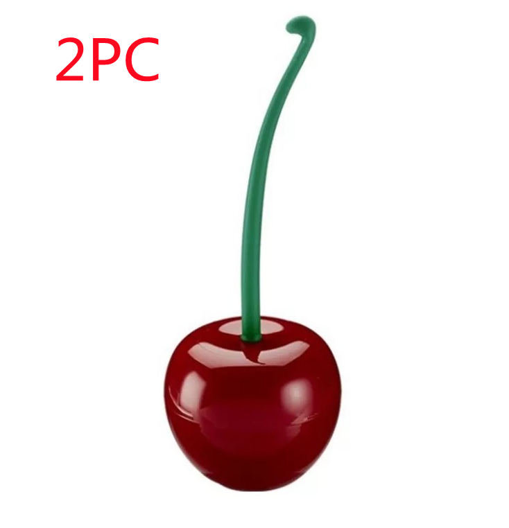 Long Handle Cherry Toilet Brush Set