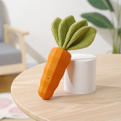 Carrot Pet Vocal Rubber Toy - Bite-resistant Design
