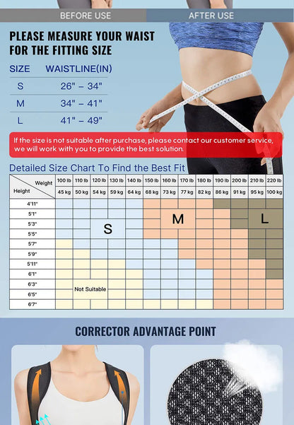 Adjustable Posture Corrector Support Belt