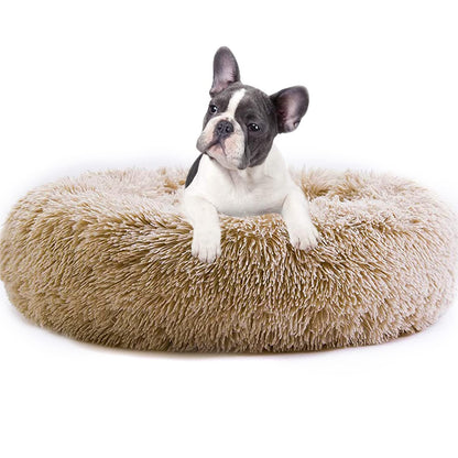 Calming Faux Fur Donut Pet Bed