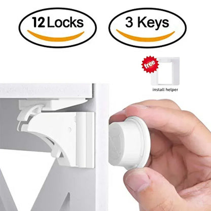SafeLock™ Invisible Magnetic Cabinet Safety Locks