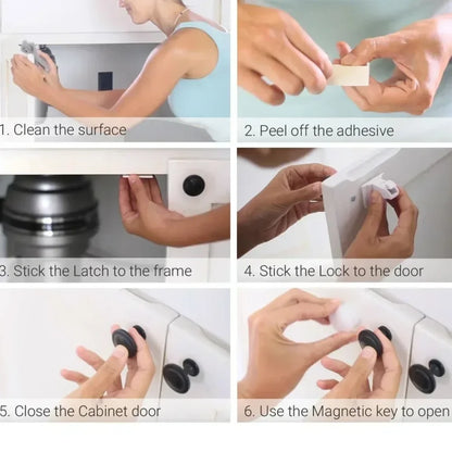 SafeLock™ Invisible Magnetic Cabinet Safety Locks