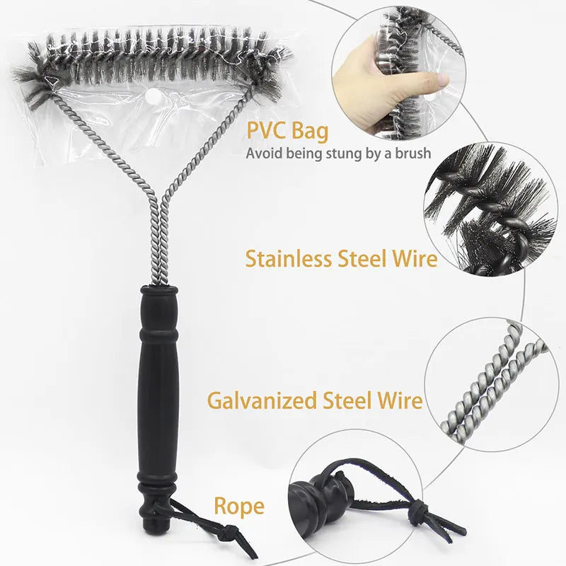 GrillMaster™ Stainless Steel BBQ Cleaning Brush