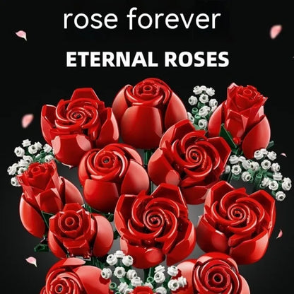 DIY Rose Bouquet Building Block Set