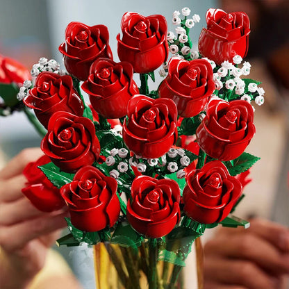 DIY Rose Bouquet Building Block Set