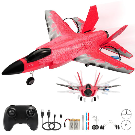 Fremego Foam RC Plane RTF F-35 RC Airplane 2.4Ghz 6-axis Gyro Jet Pane with Light Strip Toy Gift for Kids Boys Girls Adults Beginners