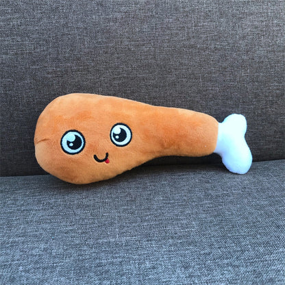 Food Series Plush Squeaky Dog Toy
