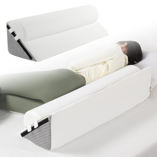 HOMBYS Extra Large Adjustable Wedge Pillow for Side Sleepers 34" Back Pillow for Comfort and Support Memory Foam Bed Wedge for Sleeping Pregnancy Cushion Ergonomic Design