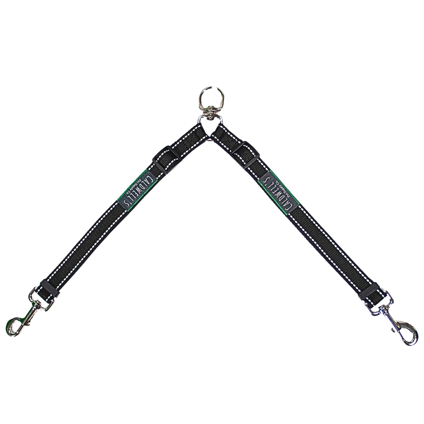 Leash Coupler - Two Dog Leash Splitter to Split Leash for Walking 2 Dogs - Tangle Free Double Dog Leash Connector - Adjustable Attachment for Small or Large Dogs