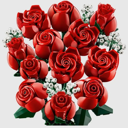 DIY Rose Bouquet Building Block Set